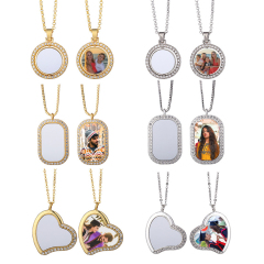 New Arrival Personality Metal Necklace High quality custom logo Necklace Dye Sublimation Blanks necklace