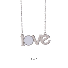 New Arrival Personality Metal Necklace High quality custom logo Necklace Dye Sublimation Blanks necklace