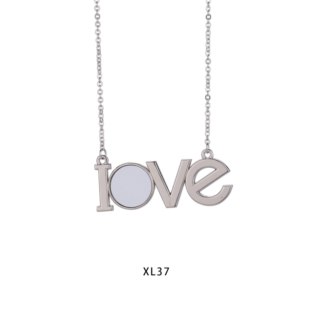 New Arrival Personality Metal Necklace High quality custom logo Necklace Dye Sublimation Blanks necklace