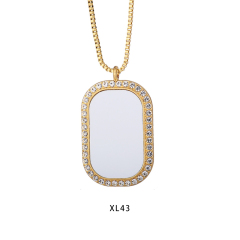 New Arrival Personality Metal Necklace High quality custom logo Necklace Dye Sublimation Blanks necklace