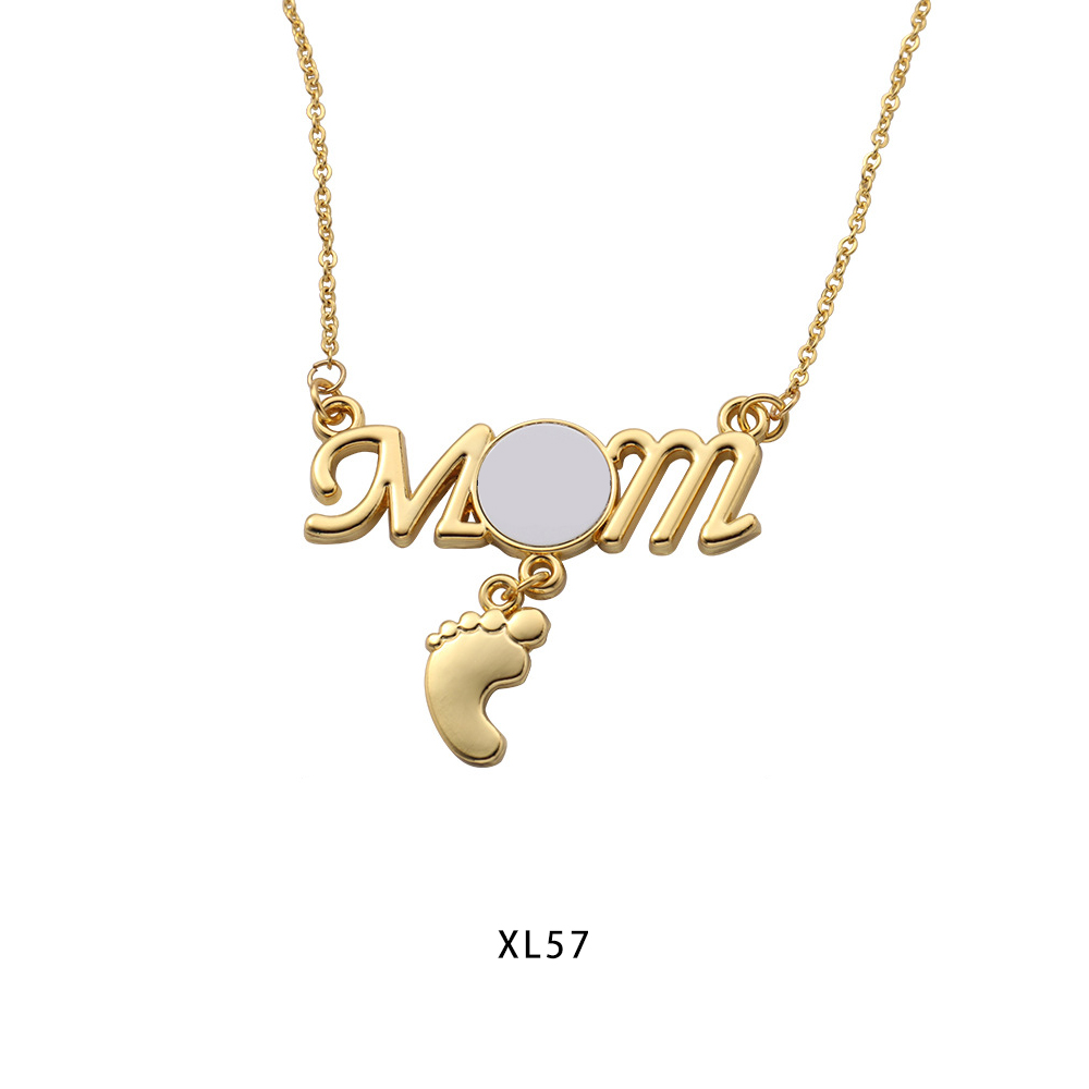 New Arrival Personality Metal Necklace High quality custom logo Necklace Dye Sublimation Blanks necklace