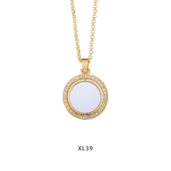 New Arrival Personality Metal Necklace High quality custom logo Necklace Dye Sublimation Blanks necklace