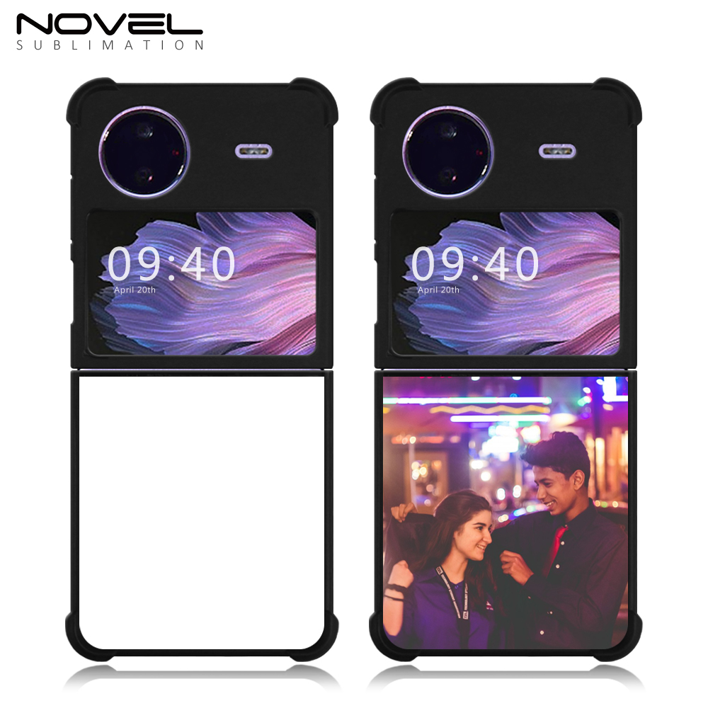 New Arrival Sublimation Blank 2D TPU Phone Case for Vivo X Flip,X Fold 2 DIY Shell With Aluminum Insert