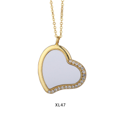 New Arrival Personality Metal Necklace High quality custom logo Necklace Dye Sublimation Blanks necklace