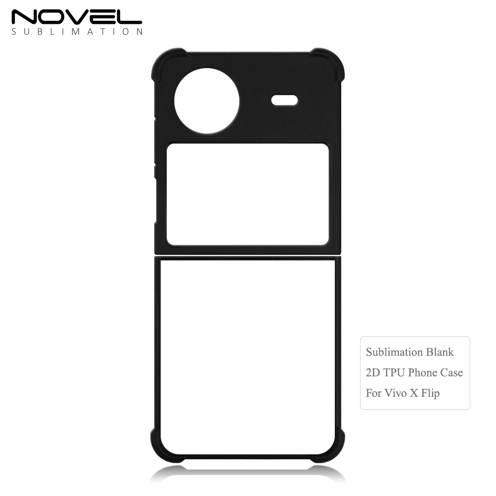 New Arrival Sublimation Blank 2D TPU Phone Case for Vivo X Flip,X Fold 2 DIY Shell With Aluminum Insert