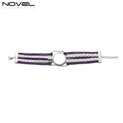 Sublimation Colorful  Zinc Alloy Bracelets Fashion Jewelry Multi-Kniting Bracelet With Metal Insert