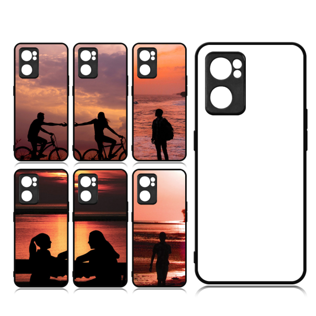 New Arrival!!! For Reno7 5G、Realme C53/ NERZO N53 Sublimation Blank Rubber 2D TPU Phone Case Cover