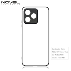 New Arrival!!! For Reno7 5G、Realme C53/ NERZO N53 Sublimation Blank Rubber 2D TPU Phone Case Cover