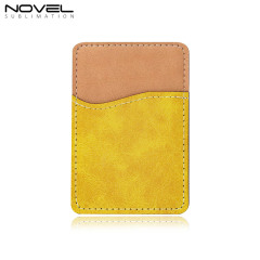 Sublimation Colorful PU Leather Card Holder for Back of Phone Stick Business Credit Card Pocket