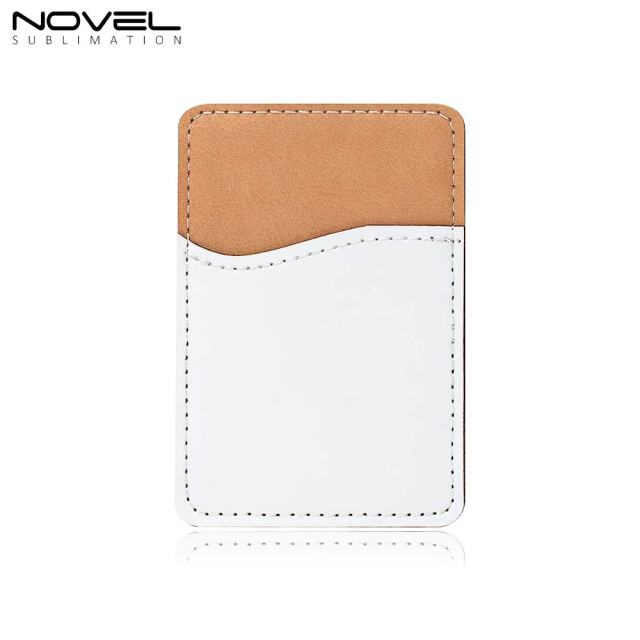 Sublimation Colorful PU Leather Card Holder for Back of Phone Stick Business Credit Card Pocket