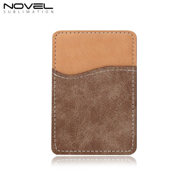 Sublimation Colorful PU Leather Card Holder for Back of Phone Stick Business Credit Card Pocket