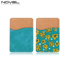 Sublimation Colorful PU Leather Card Holder for Back of Phone Stick Business Credit Card Pocket