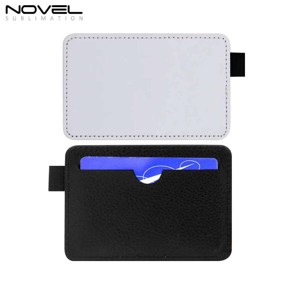 Sublimation White PU Leather Card Holder Business Credit Card Pocket Bag Tag