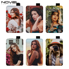 Sublimation White PU Leather Card Holder Business Credit Card Pocket Bag Tag