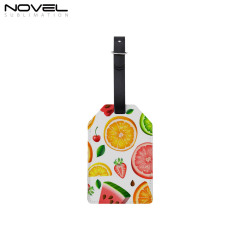 Sublimation PU Leather Luggage Tag Bag Tag White Heat Transfer PU Leather Name Tag Blank Suitcase Tags Travel Business ID Card