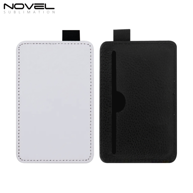 Sublimation White PU Leather Card Holder Business Credit Card Pocket Bag Tag