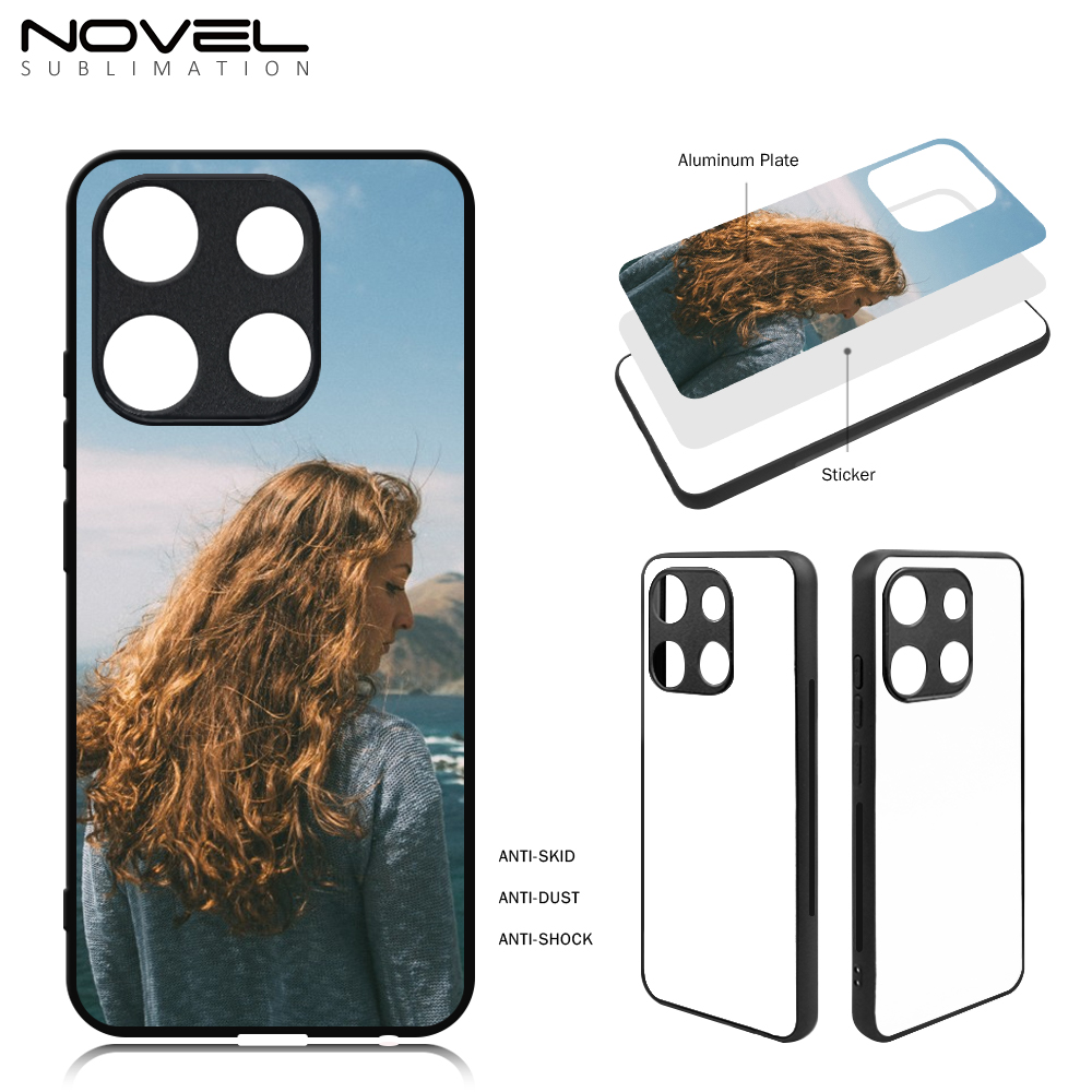 New Arrival Sublimation 2D TPU Phone Case for Spark Go 2023/Smart 7,Samrt 8 With Aluminum Insert