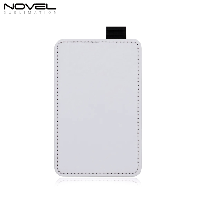 Sublimation White PU Leather Card Holder Business Credit Card Pocket Bag Tag