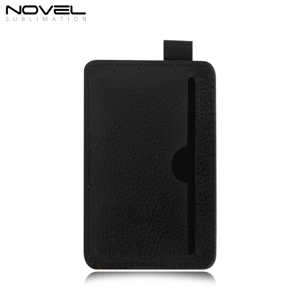 Sublimation White PU Leather Card Holder Business Credit Card Pocket Bag Tag