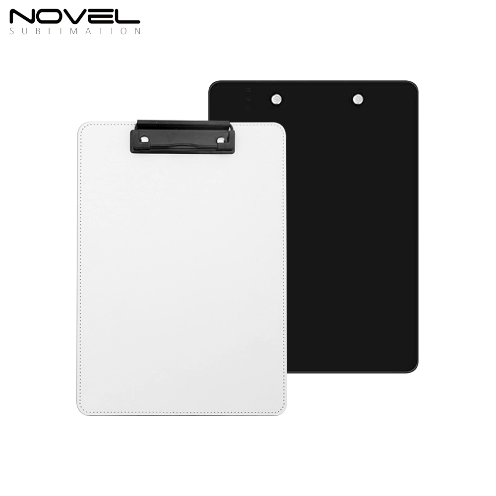 New Style Office PU File Folder Sublimation PU Blank Clip Board with 7 Colors