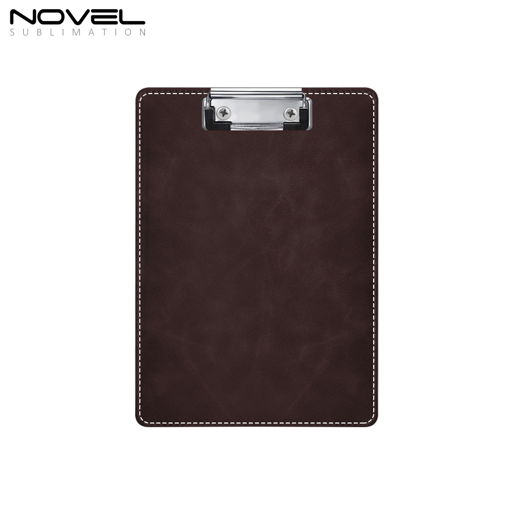 New Style Office PU File Folder Sublimation PU Blank Clip Board with 7 Colors