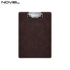 New Style Office PU File Folder Sublimation PU Blank Clip Board with 7 Colors
