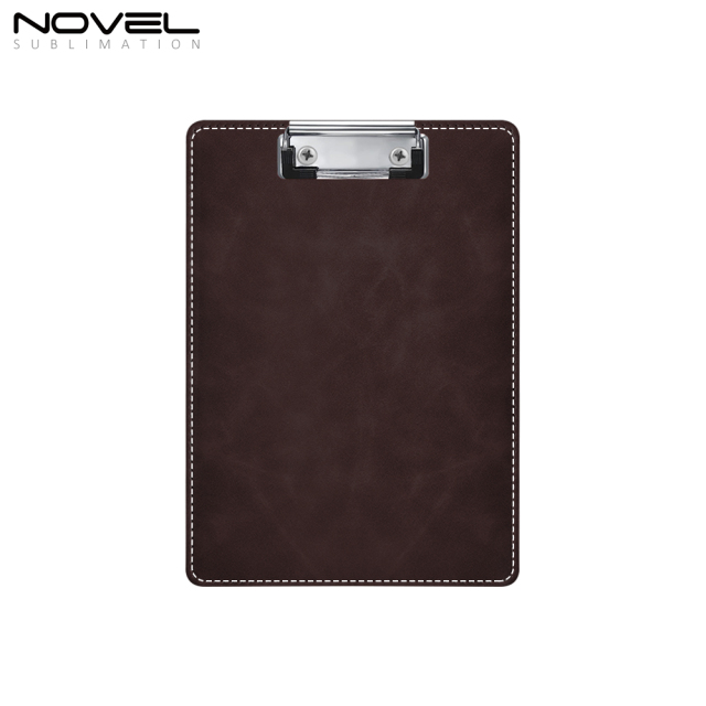 New Style Office PU File Folder Sublimation PU Blank Clip Board with 7 Colors