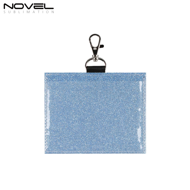 Sublimation Colorful PU Leather Card Holder Business Credit Card Pocket Bag Tag with Metal Buckle