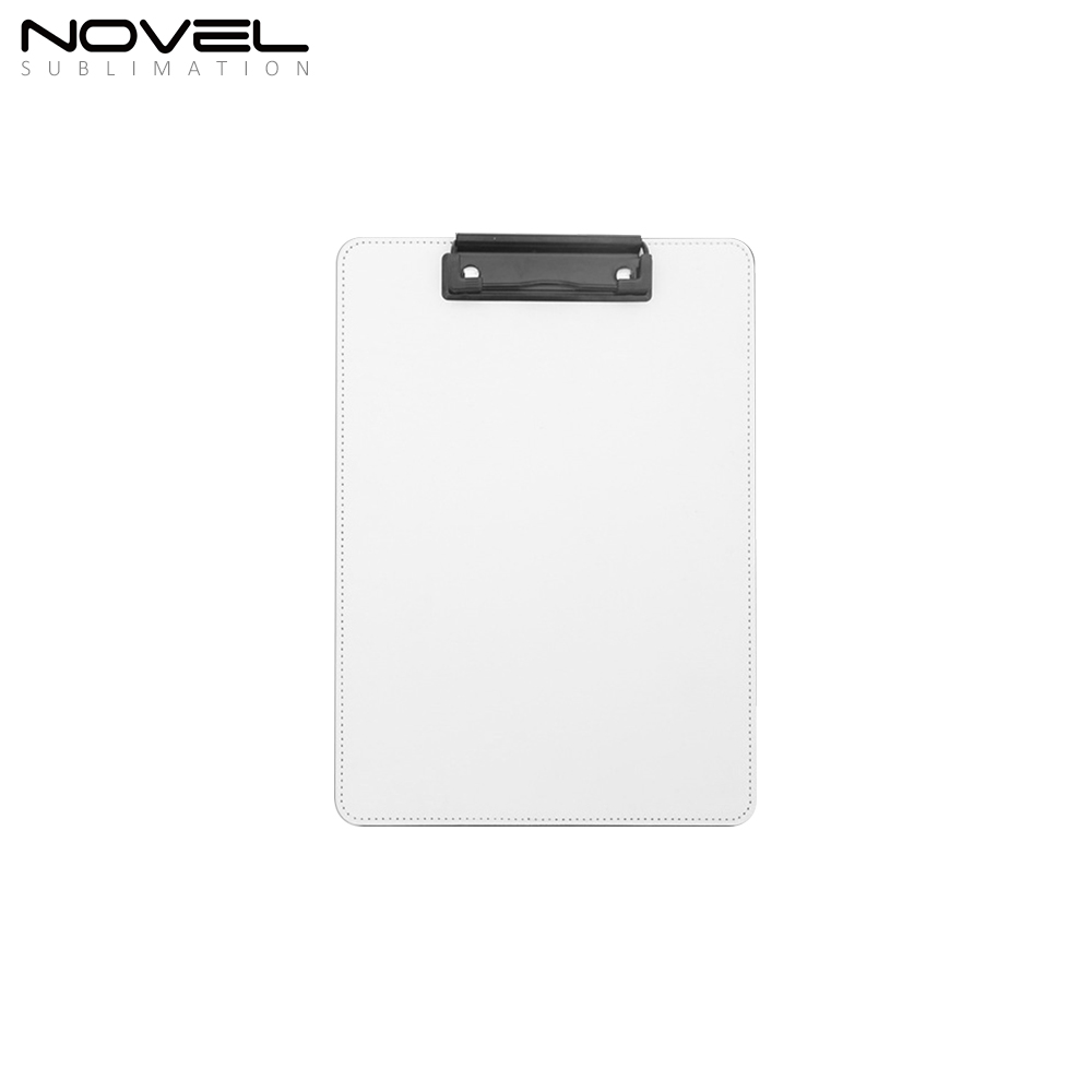 New Style Office PU File Folder Sublimation PU Blank Clip Board with 7 Colors