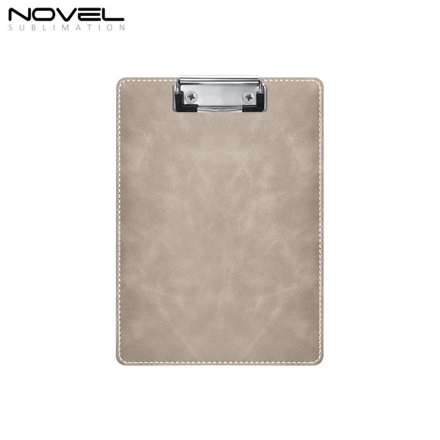 New Style Office PU File Folder Sublimation PU Blank Clip Board with 7 Colors
