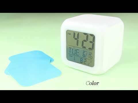 Sublimation Custom Color Changing Digital Alarm LED Light Clock
