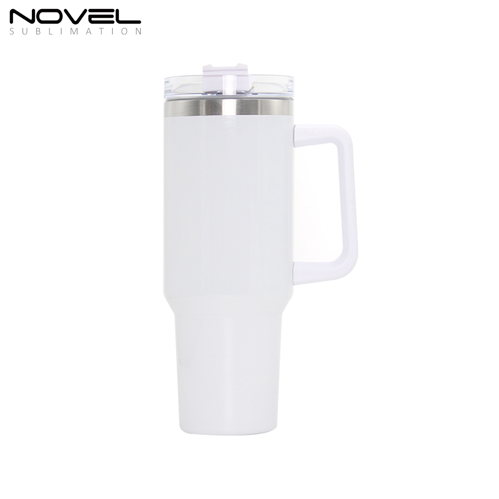 New Arrival 40oz Sublimation Stainless Steel Car Mug 40oz Tumblers with Colorful Handle