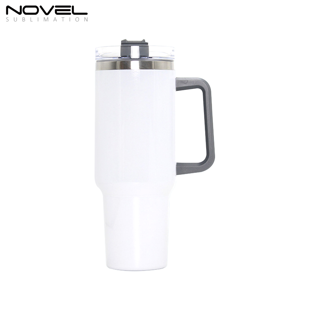 New Arrival 40oz Sublimation Stainless Steel Car Mug 40oz Tumblers with Colorful Handle