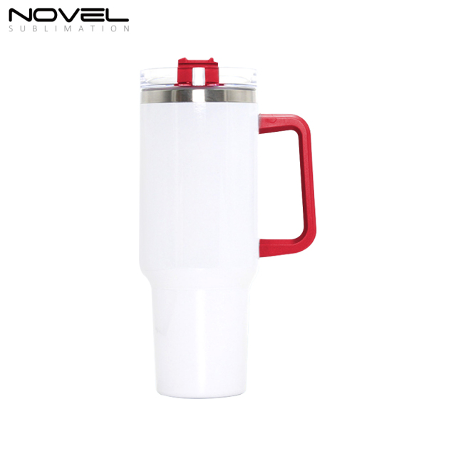 New Arrival 40oz Sublimation Stainless Steel Car Mug with Colorful Handle