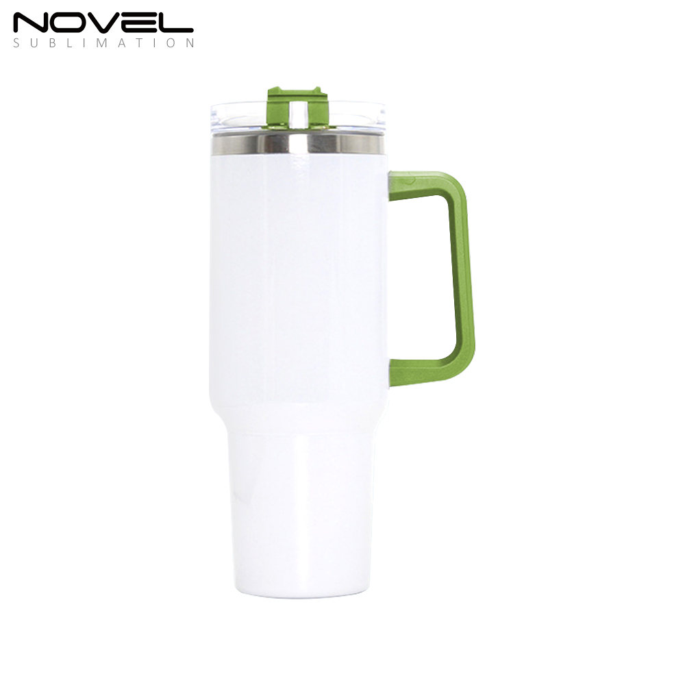 New Arrival 40oz Sublimation Stainless Steel Car Mug 40oz Tumblers with Colorful Handle