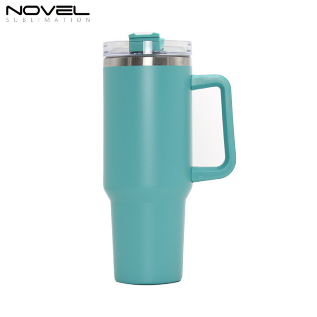 New Arrival 40oz Sublimation Colorful Stainless Steel Car Mug with Handle