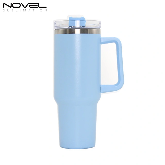 New Arrival 40oz Sublimation Colorful Stainless Steel Car Mug with Handle