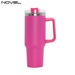 New Arrival 40oz Sublimation Colorful Stainless Steel Car Mug with Handle