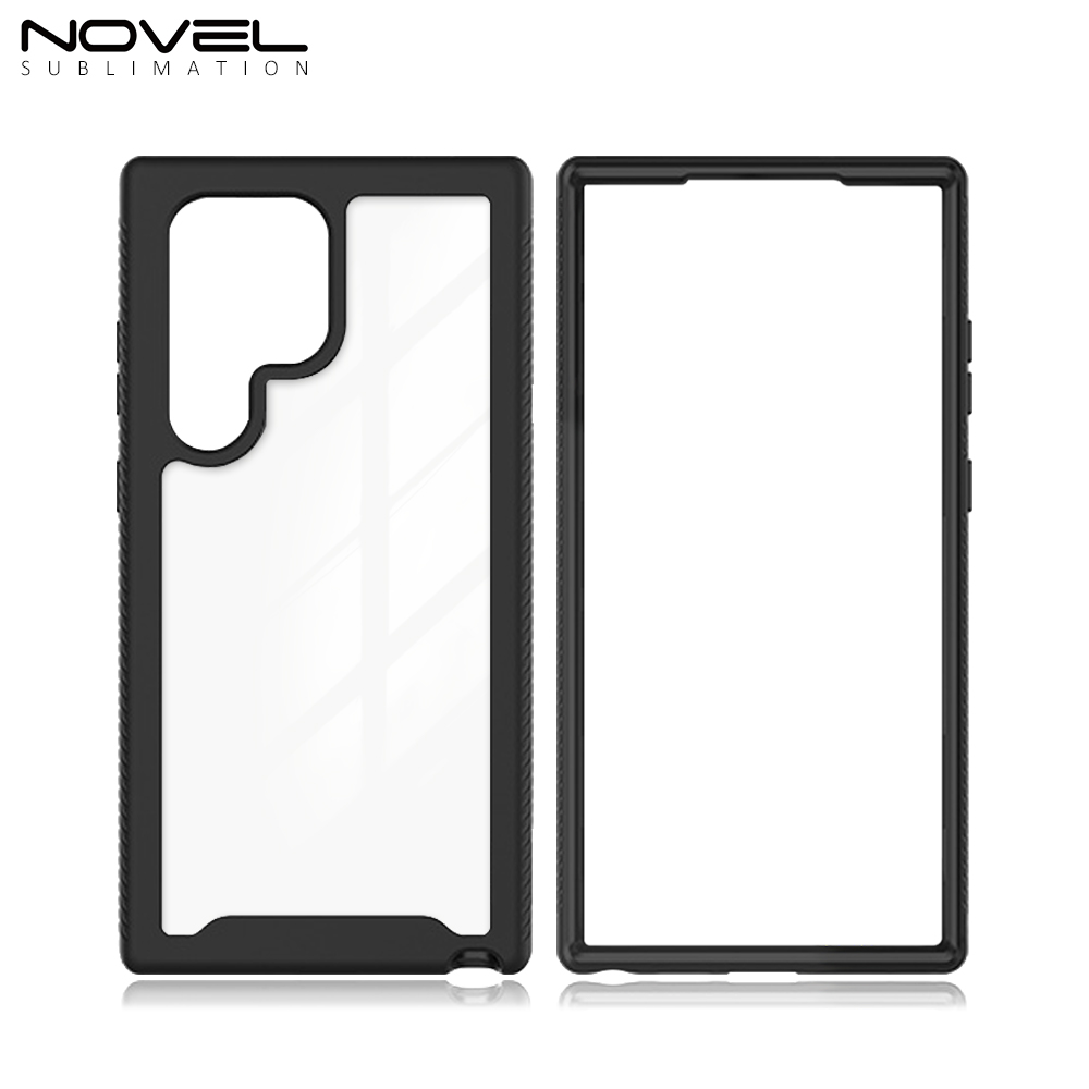 Full Body Rugged Clear Bumper Case with Front Frame (Logo & Custom Design Printing Accepted)
