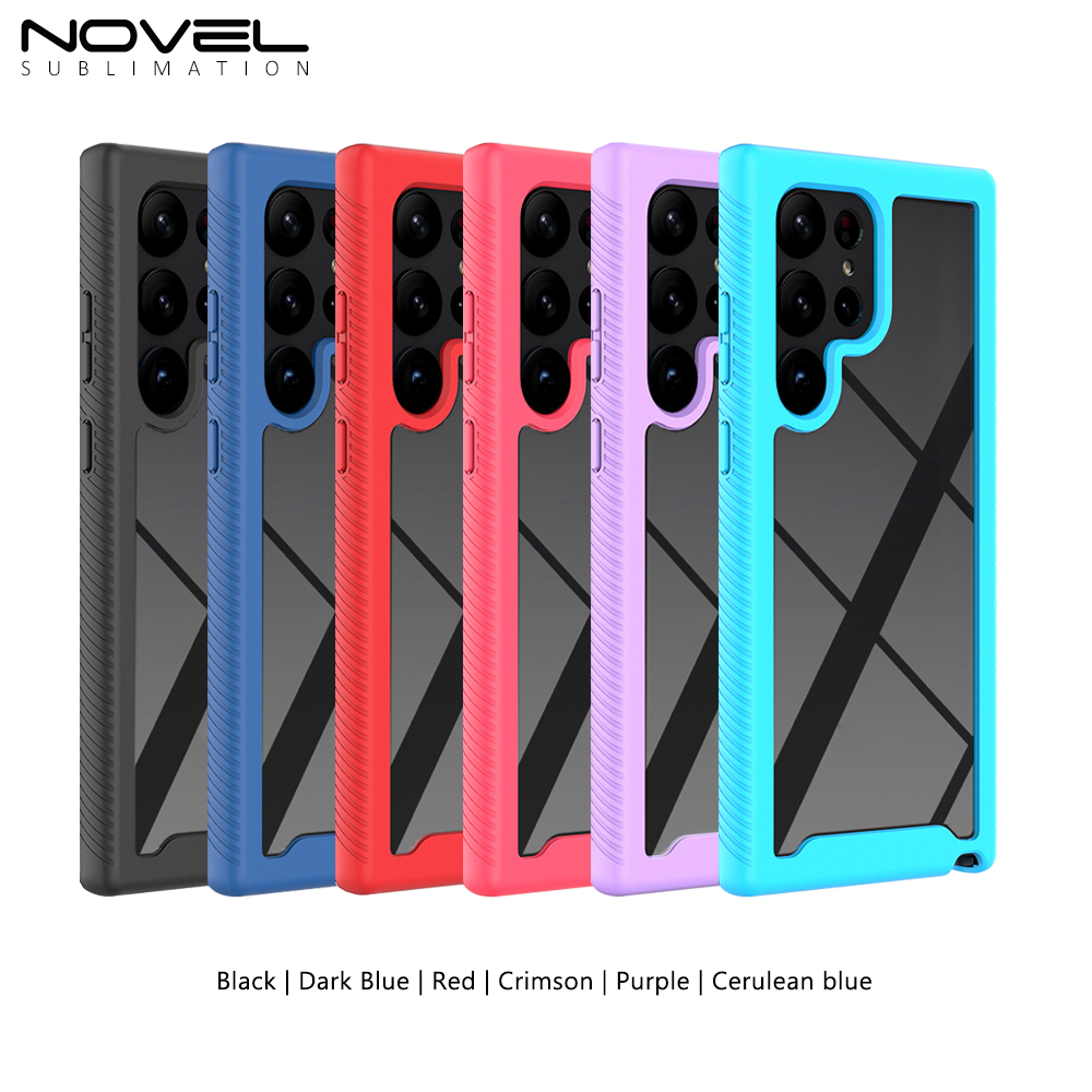 Full Body Rugged Clear Bumper Case with Front Frame (Logo & Custom Design Printing Accepted)