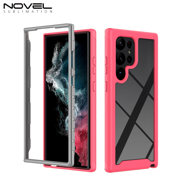 Full Body Rugged Clear Bumper Case with Front Frame (Logo & Custom Design Printing Accepted)