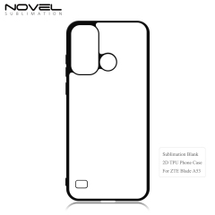 New Arrival Sublimation 2D TPU Phone Case for ZTE Blade A53 DIY Shell With Aluminum Sheet