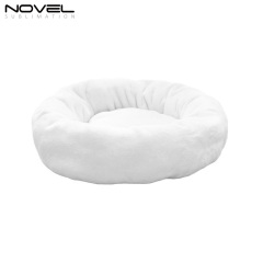 Sublimation Flannel Round Pet Nest Warm Winter Pet Bed Sleeping Mat Kennel Cat Nest Pet Supplies