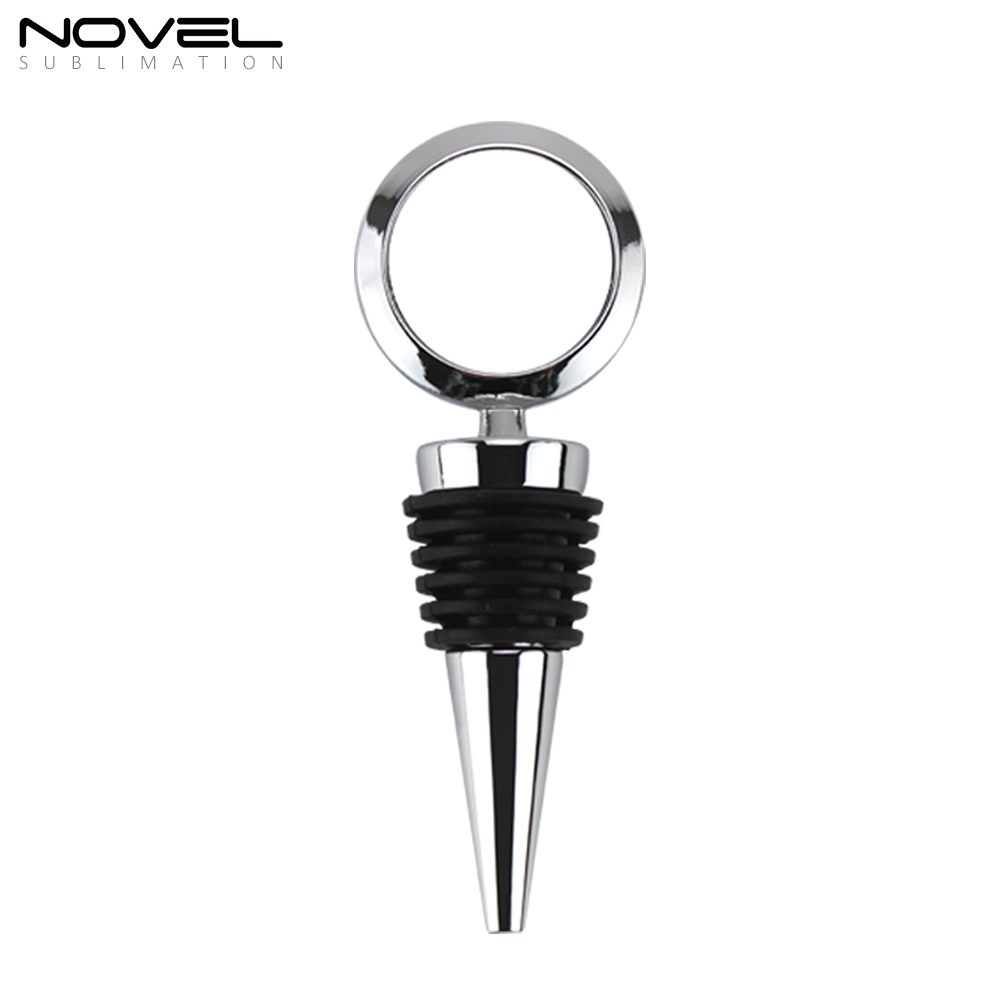Sublimation Blank Wine Bottle Stoppers, Reusable Wine Stoppers Aluminum Heat Transfer Red Wine Stoppers Accessories for Gift, Bar, Party, Wedding