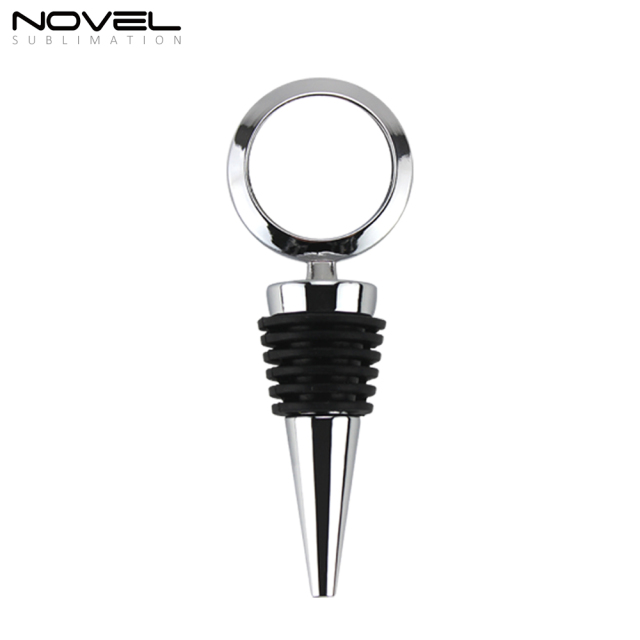 Sublimation Blank Wine Bottle Stoppers, Reusable Wine Stoppers Aluminum Heat Transfer Red Wine Stoppers Accessories for Gift, Bar, Party, Wedding