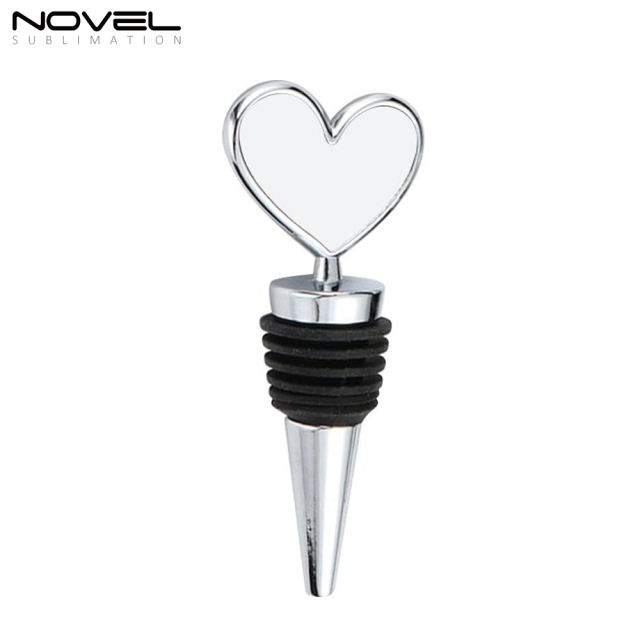 Sublimation Blank Wine Bottle Stoppers, Reusable Wine Stoppers Aluminum Heat Transfer Red Wine Stoppers Accessories for Gift, Bar, Party, Wedding