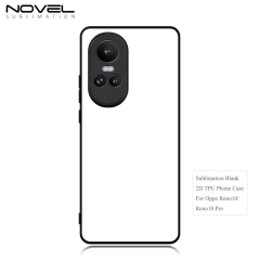 New Arrival Sublimation 2D TPU Phone Case for OPPO Reno 10/Reno 10 Pro DIY Shell With Aluminum Sheet