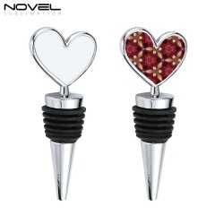 Sublimation Blank Wine Bottle Stoppers, Reusable Wine Stoppers Aluminum Heat Transfer Red Wine Stoppers Accessories for Gift, Bar, Party, Wedding