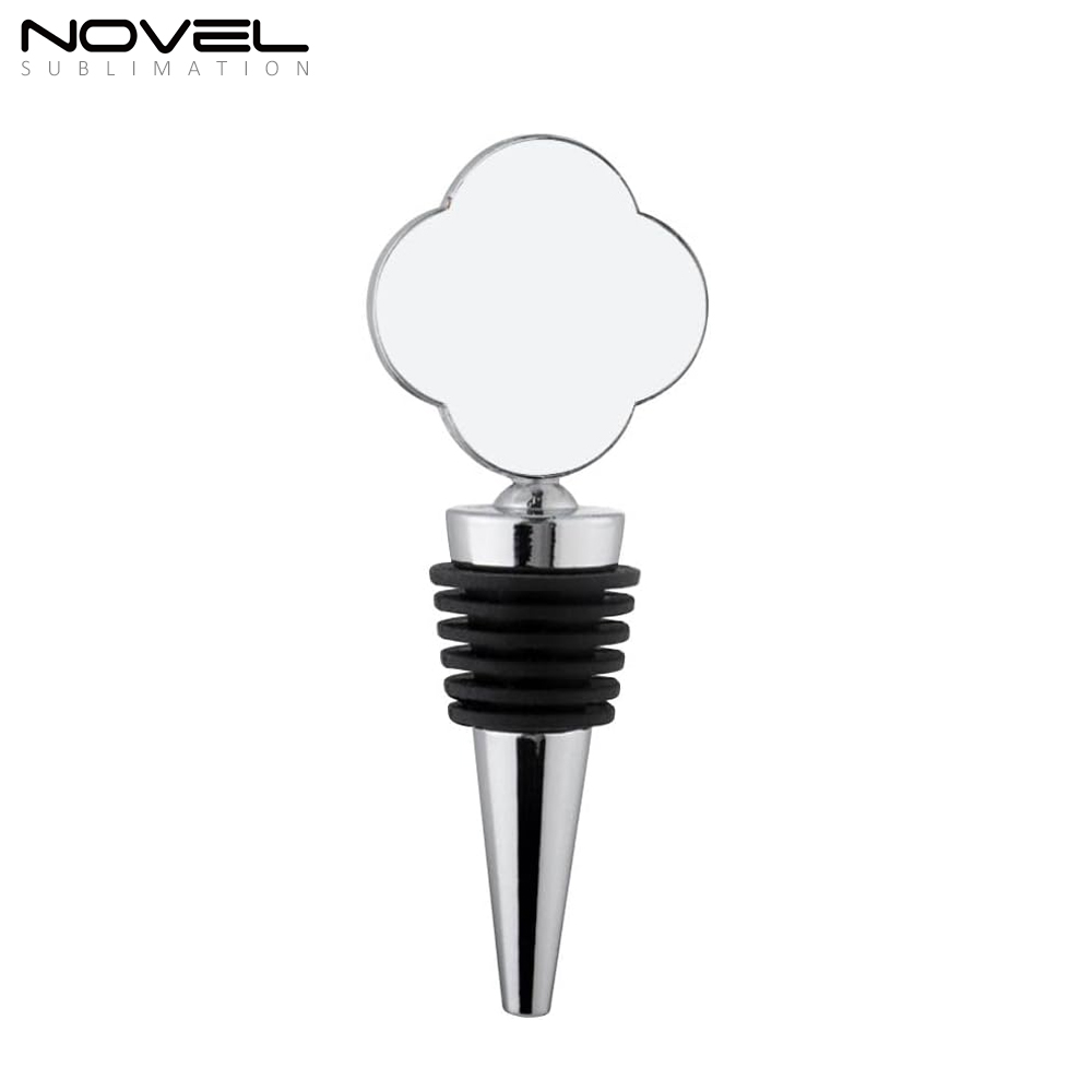 Sublimation Blank Wine Bottle Stoppers, Reusable Wine Stoppers Aluminum Heat Transfer Red Wine Stoppers Accessories for Gift, Bar, Party, Wedding