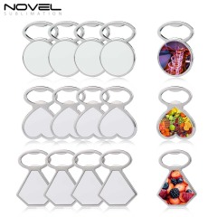 Custom Blank Sublimation Metal Bottle Opener Fridge Magnet with Three Shape